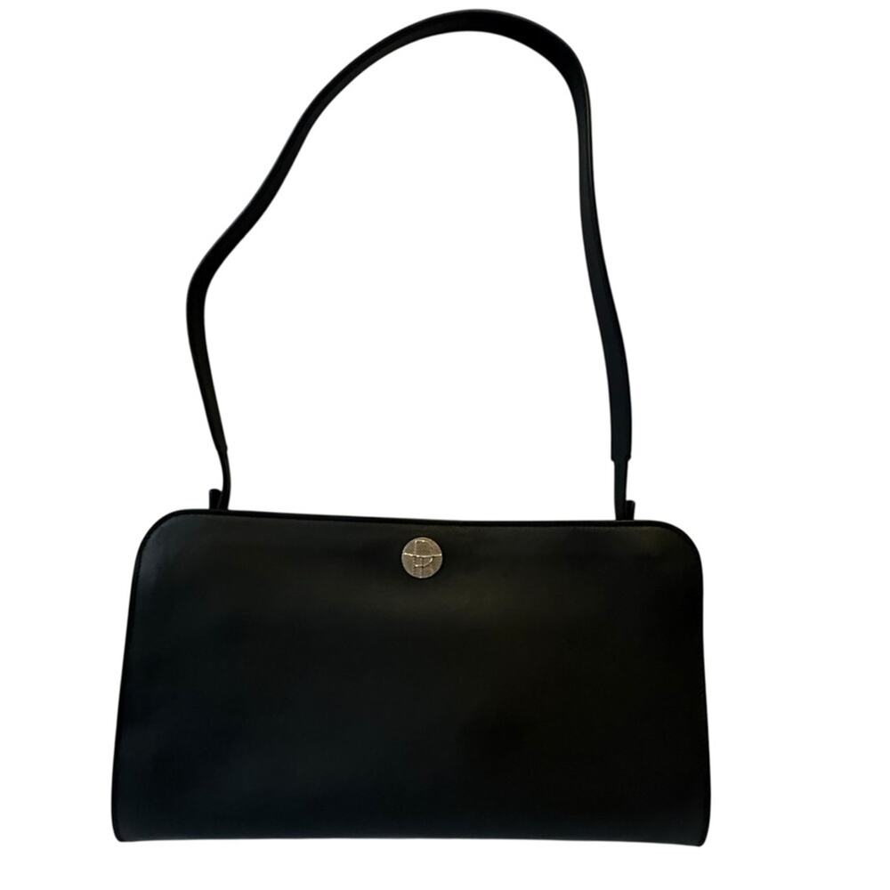 rare The Row Shoulder Clutch Bag in Black Calfskin w/ Removable Strap Authentic